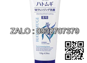Sữa rửa mặt sáng da Hatomugi 130gr (Kiện 48 cái)