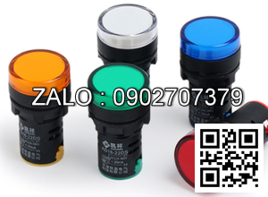 Đèn báo pha xanh lá phi 22 , 220V