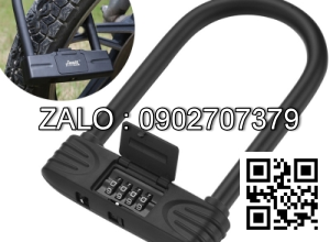 Khóa số chống trộm xe máy YX1696 hình chữ U loại 4 số