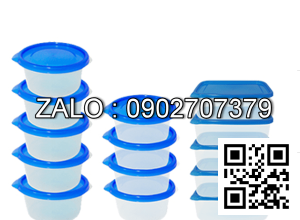 Bộ 5 hộp nhựa Chef tròn 300ml (Kiện 12 bộ)