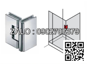 Bản lề phòng tắm kính 90 độ (vuông cạnh) Tường – Kính