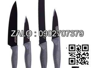 Lock Bộ dao nhà bếp 5 món thép không gỉ (Dao: 4 cái Dụng cụ gọt vỏ trái cây: 1 cái). Thuộc dòng đồ dùng nhà bếp cao cấp. Hàng chính hãng - COOKPLUS CKK101S5BLK - Giới hạn 5 sản phẩm/khách hàng
