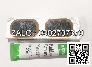 Miếng vá xe máy, xe đạp ( Hộp 24 miếng+ 1tuyp keo)