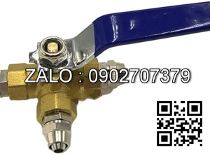 Van khóa thau răng trong RT tay gạt Inox màu đỏ 90