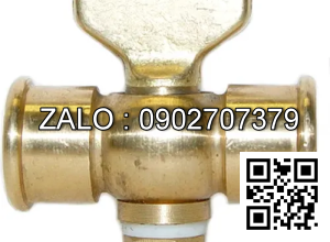 Van khóa thau răng trong RT tay vặn Inox màu trắng 90