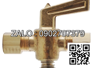 Van khóa thau răng trong RT tay vặn Inox màu xanh 114