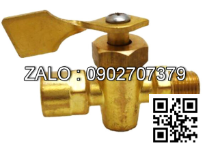 Van khóa thau răng trong RT tay vặn Inox màu đỏ 140