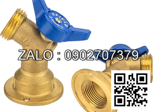 Van khóa thau tay gạt Inox màu xanh 90