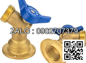 Van khóa thau tay gạt Inox màu xanh 168