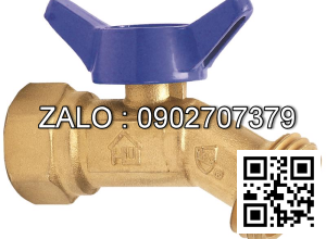 Van khóa thau răng trong RT tay vặn thau màu trắng 140