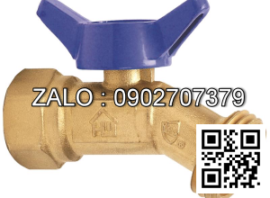 Van khóa thau răng trong RT tay vặn thau màu trắng 160