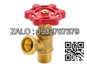 Van khóa thau tay vặn màu đỏ 90