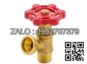 Van khóa thau tay vặn màu đỏ 140