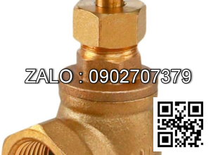 Van khóa thau tay vặn Inox màu trắng 90