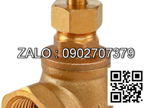 Van khóa thau tay vặn Inox màu trắng 200