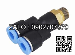 Cút nối ren ngoài chữ Y, khớp nối, đầu nối ống khí nén