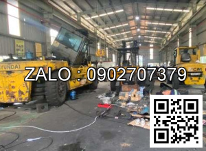 Vân Thiên Hùng sửa chửa xe container tại công ty