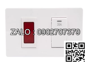 MSP 3TB2S601L Bộ 1 công tắc 2 cực 20A + hạt đèn báo đỏ size S - V03 - Vonta