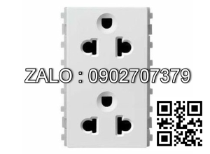 Ổ cắm đôi 3 chấu Schneider Zencelo A 84426LUES2_WE_G19 ( Màu trắng)