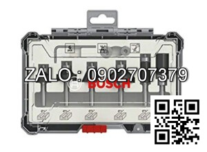 Bộ mũi phay cạnh 6 món Bosch 2607017470