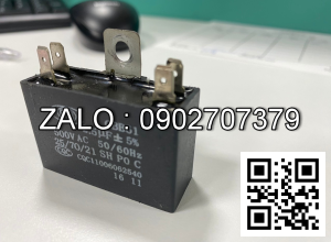 Tu dien CBB61, 3.5µF ± 5%, 440-450VAC Tu dien CBB61, 3.5µF ± 5%, 440-450VAC, 50/60HZ, NSX: Mascotop