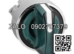 Đầu công tắc xoay 3 vị trí xanh có đèn ZB4BK1833 gạt phải tự trả về giữa