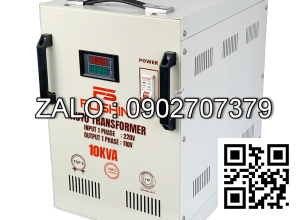 Biến áp tự ngẫu 1P 220V/110V 10KVA-Dây Đồng - Nhản hiệu : Fushin