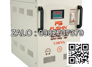 Biến áp tự ngẫu 1P 220V/110V 7.5KVA-Dây đồng - Nhản hiệu : Fushin