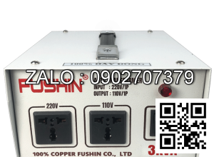 Biến áp tự ngẫu 1P 220V/110V 3KVA-Dây Đồng - Nhản hiệu : Fushin