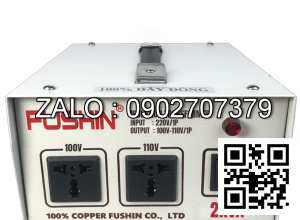 Biến áp cách ly 1P 220V/110V-220V 2KVA-Dây Đồng - Nhản hiệu : Fushin