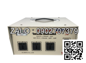 Biến áp cách ly 1P 220V/110V-220V 1.5KVA-Dây Đồng - Nhản hiệu : Fushin