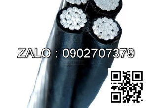 Cáp vặn xoắn hạ thế -TCVN/AS3560 (4 lõi, ruột nhôm, cách điện XLPE) LV-ABC-4x25 (4x7/2.17) -0,6/1kV (ruột nhôm)