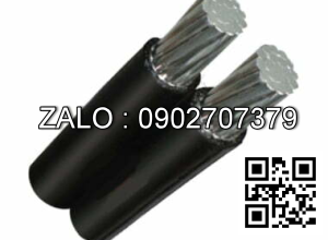 Cáp vặn xoắn hạ thế -TCVN/AS3560 (2 lõi, ruột nhôm, cách điện XLPE) LV-ABC-2x50 (2x7/2.99) -0,6/1kV (ruột nhôm)