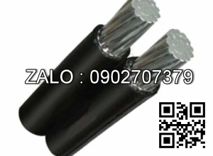 Cáp vặn xoắn hạ thế -TCVN/AS3560 (2 lõi, ruột nhôm, cách điện XLPE) LV-ABC-2x95 (2x19/2.56) -0,6/1kV (ruột nhôm)