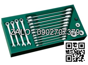 Bộ cờ lê 2 đầu vòng VATA 8 chi tiết 6-22mm Mạ
crôm 8313A08