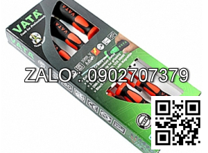 Bộ tuốc nơ vít VATA cách điện VDE 2 cạnh & 4 cạnh 6 chi tiết 2406BFPV1