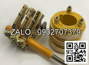 Cổ góp điện 3 pha có kích thước 65 x 112 x 100 mm