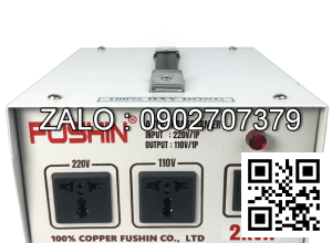 Biến áp tự ngẫu 1P 220V/110V 2KVA-Dây Đồng - Nhản hiệu : Fushin