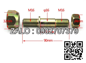 bulong bánh xe nâng M16,M16xL90