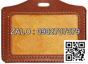 Mặt đeo thẻ giả da ngang