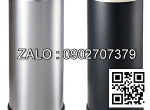 Thùng rác inox A35-F(đen) - Nắp lật