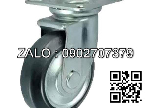 Bánh xe 75x32 - 2 vòng bi - u đen 19,00 - ti xoay khóa