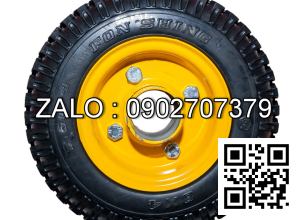 Bánh xe ￠350 đỏ - cao su đen