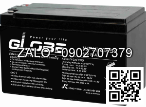 Bình ắc quy Globe XE ĐẠP ĐIỆN (VRLA AGM) WP20-12IE; WP20-12NE 12V - 20AH 181X76X167
