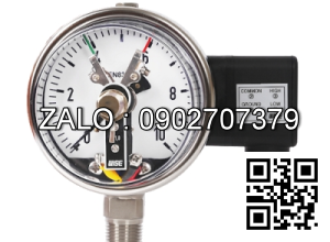 Đồng hồ đo áp suất 3 kim , Chân dứng - Chân sau , 24V, 220V, 380V