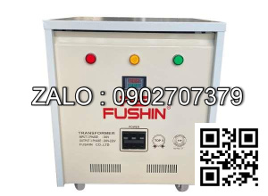 Biến áp cách ly 3P 380V/380V-3KVA-Dây Đồng - Nhản hiệu : Fushin