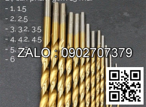 Mũi khoan Inox viềng vàng Ø5 mm