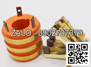 Cổ góp điện 3 vành trượt có kích thước 55 x 100 x 90mm