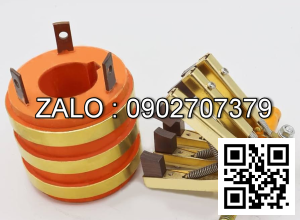 Cổ góp điện 3 vành trượt có kích thước 85 x 140 x 125mm