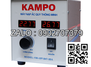 Máy nạp ắc quy thông minh KAMPO công suất lớn 12V-24V-25A - KAMPO
